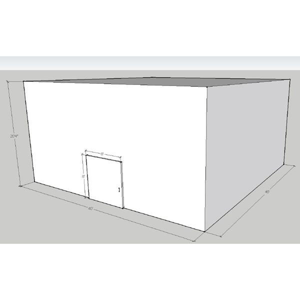 40&#39; x 40&#39; x 20&#39;4&quot;H Drive-In Cooler