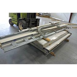 Overhead insulated door for drive in cold storage facility.