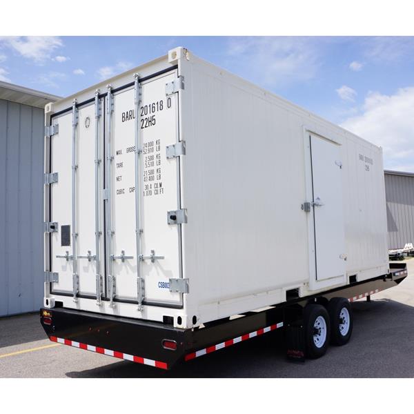 20&#39; Refrigerated Container with Heavy Duty Trailer (Cooler)