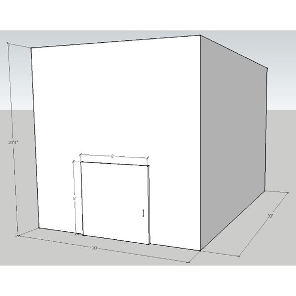 20&#39; x 30&#39; x 20&#39;5&quot;H Drive-In Freezer