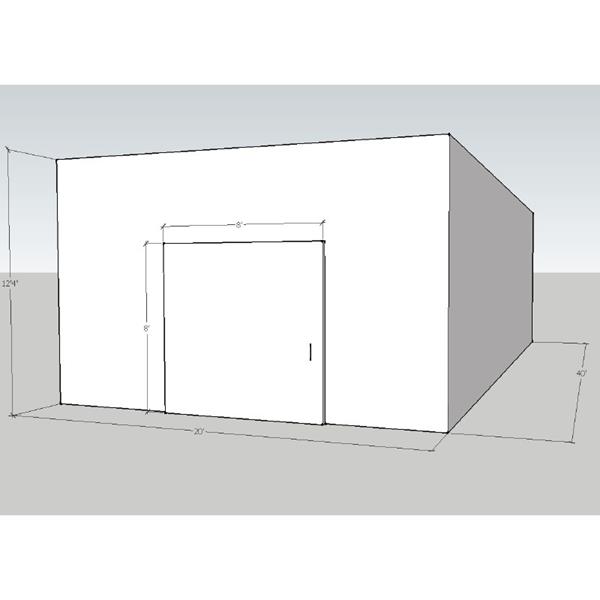 20&#39; x 40&#39; x 12&#39;4&quot;H Walk-In Cooler