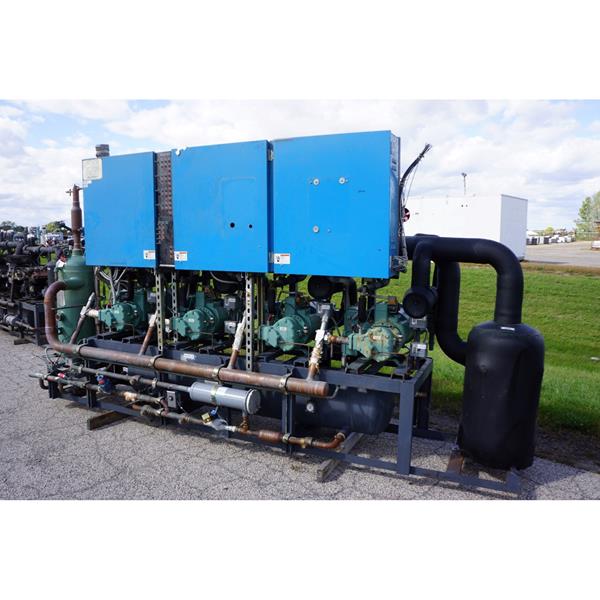 100 HP Low Temperature Screw Compressor Rack Package (#205).