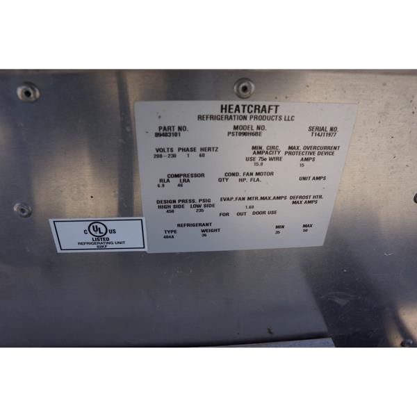 1 HP SelfContained Heatcraft PRO3 Cooler Unit (1 HP) Barr Commercial