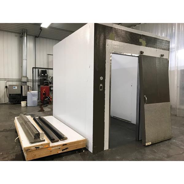 Used walkin cooler package with sliding door.