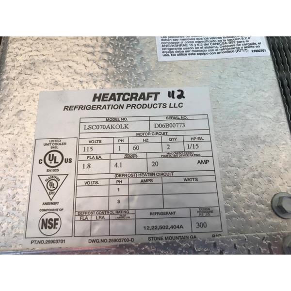 Heatcraft Walk In Freezer