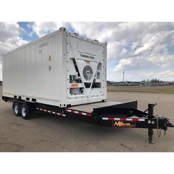 20&#39; Reefer Container with Heavy Duty Trailer &amp; Side Door (Cooler-Freezer with Thermoking Unit)