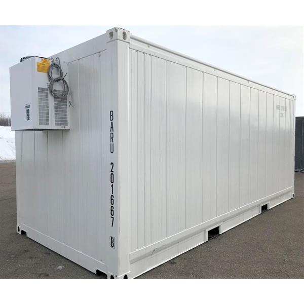 Used 20&#39; Refrigerated Container with Self-Contained Cooler Unit 