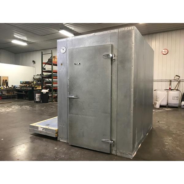 6' x 8' x 8'4"H(R) Tyler Walk-in Cooler with new condensing unit.