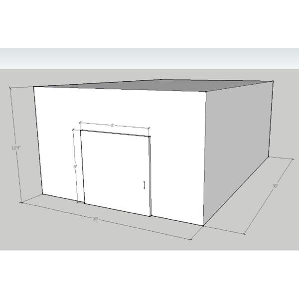 20&#39; x 30&#39; x 12&#39;4&quot;H Drive-In Cooler