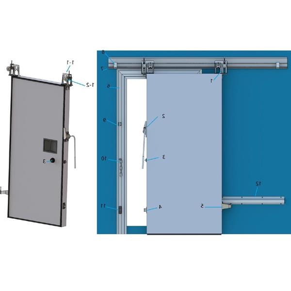 5&#39;x 7&#39;H Surplus Manual Sliding Cooler Door (RH)