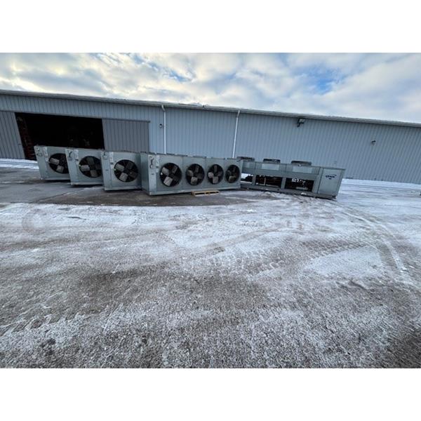 Used 80 HP Krack Medium Temp Refrigeration Systems with electric defrost evaporators